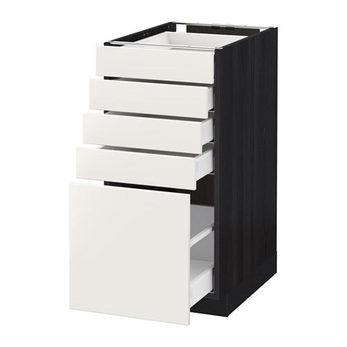 МЕТОД / МАКСИМЕРА Напольный шкаф с 5 ящиками - под дерево черный, Веддинге белый, 40x60 см МЕТОД / МАКСИМЕРА Напольный шкаф с 5 ящиками - под дерево черный, Веддинге белый, 40x60 см
