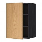 МЕТОД Шкаф навесной с полкой - под дерево черный, Экестад дуб, 40x60 см МЕТОД Шкаф навесной с полкой - под дерево черный, Экестад дуб, 40x60 см