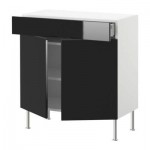 ФАКТУМ Напол шкаф/полки/ящик/2двери - Абстракт черный, 80x37 см ФАКТУМ Напол шкаф/полки/ящик/2двери - Абстракт черный, 80x37 см