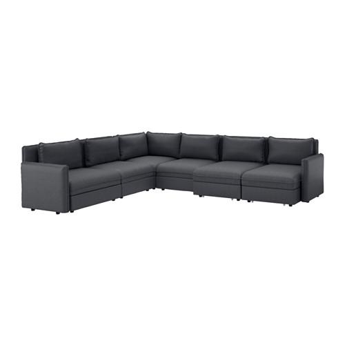 ВАЛЛЕНТУНА 6-местный диван-кровать - Хилларед темно-серый, Хилларед темно-серый