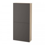 БЕСТО Навесной шкаф с 2 дверями - под беленый дуб/Грундсвикен темно-серый БЕСТО Навесной шкаф с 2 дверями - под беленый дуб/Грундсвикен темно-серый