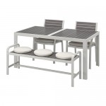 SJÄLLAND стол+2стула+скамья,д/сада