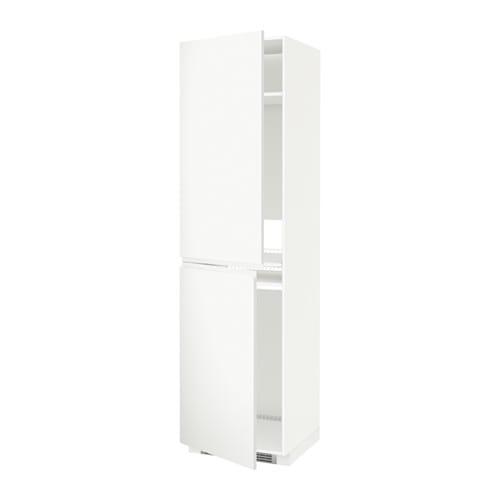МЕТОД Высок шкаф д холодильн/мороз - белый, Воксторп матовый белый, 60x60x220 см