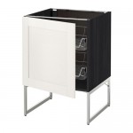 МЕТОД Напольный шкаф с проволочн ящиками - под дерево черный, Сэведаль белый, 60x60x60 см МЕТОД Напольный шкаф с проволочн ящиками - под дерево черный, Сэведаль белый, 60x60x60 см