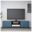 БЕСТО Тумба д/ТВ с ящиками - черно-коричневый/Вальвикен темно-синий, направляющие ящика,нажимные