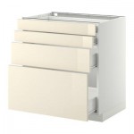 МЕТОД / ФОРВАРА Напольн шкаф 4 фронт панели/4 ящика - 80x60 см, Рингульт глянцевый кремовый, белый МЕТОД / ФОРВАРА Напольн шкаф 4 фронт панели/4 ящика - 80x60 см, Рингульт глянцевый кремовый, белый
