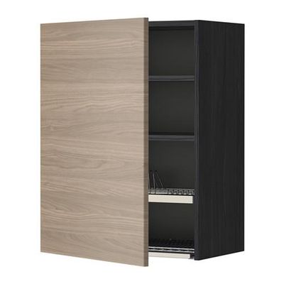 МЕТОД Шкаф навесной с сушкой - 60x80 см, Брокхульт под грецкий орех светло-серый, под дерево черный МЕТОД Шкаф навесной с сушкой - 60x80 см, Брокхульт под грецкий орех светло-серый, под дерево черный