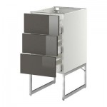 МЕТОД / МАКСИМЕРА Нплн шк 3 фрнт/3 средн ящика - белый, Рингульт глянцевый серый, 40x60x60 см МЕТОД / МАКСИМЕРА Нплн шк 3 фрнт/3 средн ящика - белый, Рингульт глянцевый серый, 40x60x60 см