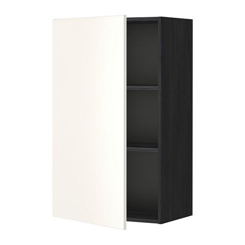 МЕТОД Шкаф навесной с полкой - под дерево черный, Веддинге белый, 60x100 см МЕТОД Шкаф навесной с полкой - под дерево черный, Веддинге белый, 60x100 см