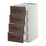 МЕТОД / ФОРВАРА Нплн шк 4фрнт/2нзк/3срд ящ - 40x60 см, Эдсерум под дерево коричневый, белый МЕТОД / ФОРВАРА Нплн шк 4фрнт/2нзк/3срд ящ - 40x60 см, Эдсерум под дерево коричневый, белый