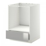 МЕТОД / ФОРВАРА Напольный шкаф д/духовки, с ящиком - Гревста нержавеющ сталь, белый