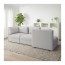 VALLENTUNA 3-местный модульный диван с открытым торцом и хранение/Оррста светло-серый