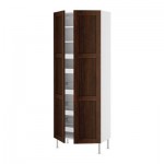 ФАКТУМ Высокий шкаф с ящиками/полками - Роккхаммар коричневый, 80x211x37 см
