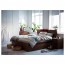 МАЛЬМ Каркас кровати+2 кроватных ящика - 180x200 см, Леирсунд, коричневая морилка ясеневый шпон