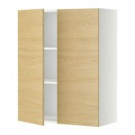 МЕТОД Навесной шкаф с полками/2дверцы - 80x100 см, Тингсрид под березу, белый МЕТОД Навесной шкаф с полками/2дверцы - 80x100 см, Тингсрид под березу, белый