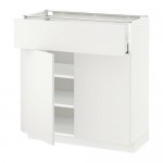 МЕТОД / МАКСИМЕРА Напольный шкаф+ящик/2дверцы - белый, Хэггеби белый, 80x37 см МЕТОД / МАКСИМЕРА Напольный шкаф+ящик/2дверцы - белый, Хэггеби белый, 80x37 см