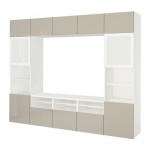 BESTÅ шкаф для ТВ, комбин/стеклян дверцы