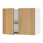 МЕТОД Навесной шкаф с посуд суш/2 дврц - белый, Экестад дуб, 80x60 см МЕТОД Навесной шкаф с посуд суш/2 дврц - белый, Экестад дуб, 80x60 см