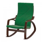 ПОЭНГ Кресло-качалка - Сандбакка зеленый, коричневый