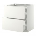 МЕТОД / ФОРВАРА Напольн шкаф 2 фронт пнл/4 средн ящ - белый, Хэггеби белый, 80x60 см