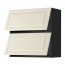METOD навесной шкаф/2 дверцы, горизонтал черный/Будбин белый с оттенком 80x80 см