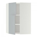 МЕТОД Угловой навесной шкаф+полки/2дверцы - Веддинге серый, белый МЕТОД Угловой навесной шкаф+полки/2дверцы - Веддинге серый, белый