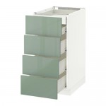 МЕТОД / ФОРВАРА Нплн шк 4фрнт/2нзк/3срд ящ - белый, Калларп глянцевый светло-зеленый, 40x60 см МЕТОД / ФОРВАРА Нплн шк 4фрнт/2нзк/3срд ящ - белый, Калларп глянцевый светло-зеленый, 40x60 см