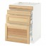 МЕТОД / МАКСИМЕРА Нап шкаф д/духовки/4фасада/3ящика - белый, Торхэмн естественный ясень, 60x60 см