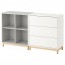 ЭКЕТ Комбинация шкафов с ножками - белый/светло-серый