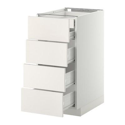 МЕТОД / ФОРВАРА Нплн шк 4фрнт/2нзк/3срд ящ - 40x60 см, Веддинге белый, белый МЕТОД / ФОРВАРА Нплн шк 4фрнт/2нзк/3срд ящ - 40x60 см, Веддинге белый, белый