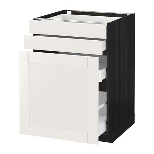 МЕТОД / МАКСИМЕРА Нплн шк с вдв мдл/2 фрнт - под дерево черный, Сэведаль белый, 60x60 см МЕТОД / МАКСИМЕРА Нплн шк с вдв мдл/2 фрнт - под дерево черный, Сэведаль белый, 60x60 см