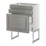 МЕТОД / МАКСИМЕРА Напольн шкаф 3фронт пнл/2низ/2ср ящ - белый, Будбин серый, 60x37x60 см МЕТОД / МАКСИМЕРА Напольн шкаф 3фронт пнл/2низ/2ср ящ - белый, Будбин серый, 60x37x60 см