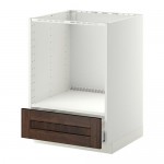 МЕТОД / МАКСИМЕРА Напольный шкаф д/духовки, с ящиком - белый, Эдсерум под дерево коричневый МЕТОД / МАКСИМЕРА Напольный шкаф д/духовки, с ящиком - белый, Эдсерум под дерево коричневый