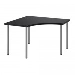 LINNMON/ADILS угловой стол черно-коричневый/серебристый