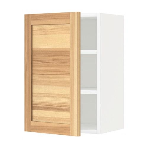 МЕТОД Шкаф навесной с полкой - белый, Торхэмн естественный ясень, 40x60 см МЕТОД Шкаф навесной с полкой - белый, Торхэмн естественный ясень, 40x60 см