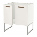 МЕТОД Напольн шкаф д раковины+2 двери - Мэрста белый, белый МЕТОД Напольн шкаф д раковины+2 двери - Мэрста белый, белый