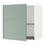 МЕТОД Шкаф навесной с сушкой - белый, Калларп глянцевый светло-зеленый, 60x60 см