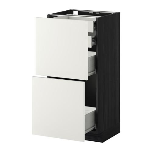 МЕТОД / ФОРВАРА Нплн шк 2фрнт/2низк/2 выс/2срдн ящ - под дерево черный, Хэггеби белый, 40x37 см МЕТОД / ФОРВАРА Нплн шк 2фрнт/2низк/2 выс/2срдн ящ - под дерево черный, Хэггеби белый, 40x37 см