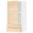 МЕТОД / МАКСИМЕРА Навесной шкаф с дверцей/2 ящика - белый, Аскерсунд под светлый ясень, 40x80 см