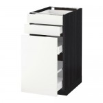 МЕТОД / МАКСИМЕРА Нплн шк с вдв мдл/2 фрнт - под дерево черный, Хэггеби белый, 40x60 см