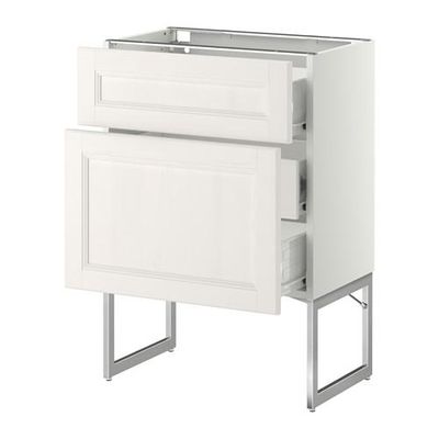 МЕТОД / ФОРВАРА Наполн шк 2 фрнт/3 средн ящ - 60x37x60 см, Лаксарби белый, белый