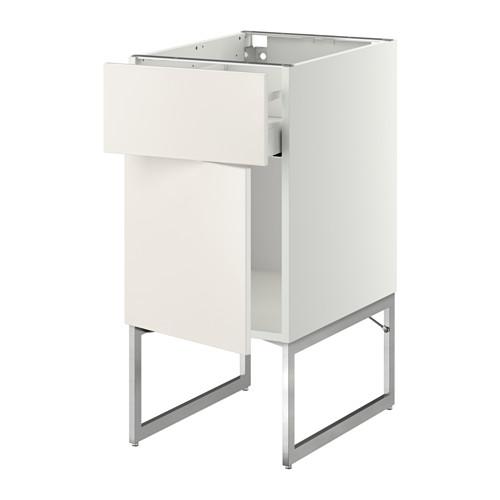 МЕТОД / МАКСИМЕРА Напольный шкаф с ящиком/дверью - белый, Веддинге белый, 40x60x60 см