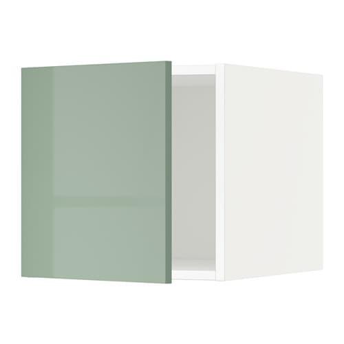 МЕТОД Верхний шкаф - белый, Калларп глянцевый светло-зеленый