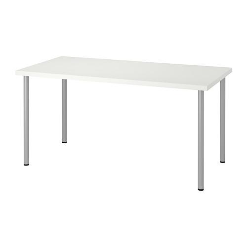ADILS/LINNMON стол белый/серебристый 75x74 cm