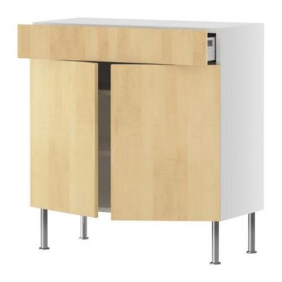 ФАКТУМ Напол шкаф/полки/ящик/2двери - Нексус березовый шпон, 80x37 см ФАКТУМ Напол шкаф/полки/ящик/2двери - Нексус березовый шпон, 80x37 см