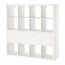 KALLAX стеллаж с 4 вставками белый 147x39x147 cm