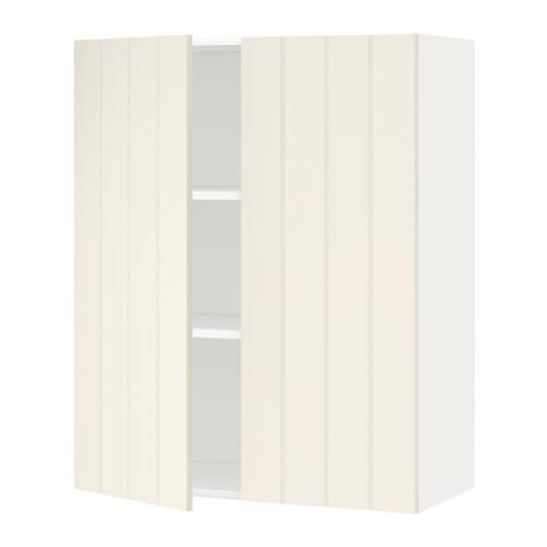 МЕТОД Навесной шкаф с полками/2дверцы - белый, Хитарп белый с оттенком, 80x100 см МЕТОД Навесной шкаф с полками/2дверцы - белый, Хитарп белый с оттенком, 80x100 см