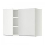 МЕТОД Навесной шкаф с полками/2дверцы - 80x60 см, Нодста белый/алюминий, белый МЕТОД Навесной шкаф с полками/2дверцы - 80x60 см, Нодста белый/алюминий, белый