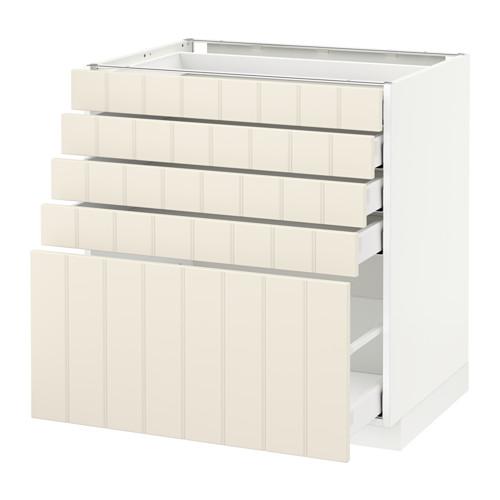 МЕТОД / МАКСИМЕРА Напольный шкаф с 5 ящиками - белый, Хитарп белый с оттенком, 80x60 см МЕТОД / МАКСИМЕРА Напольный шкаф с 5 ящиками - белый, Хитарп белый с оттенком, 80x60 см