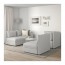 VALLENTUNA модульный угловой диван, 3-местный с отделением для хранения/Оррста светло-серый